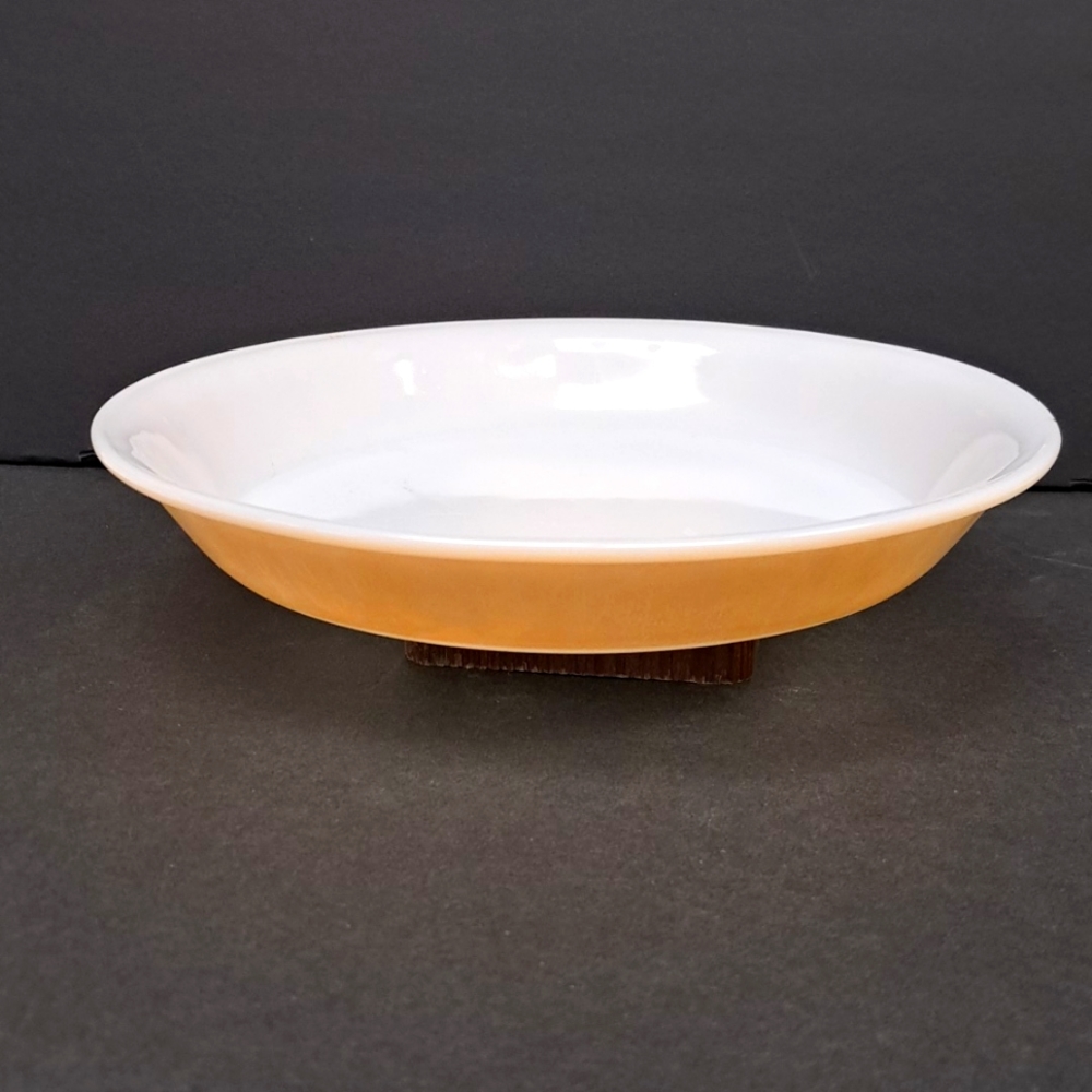 Vintage Fire King peach lusterware pie dish 8: